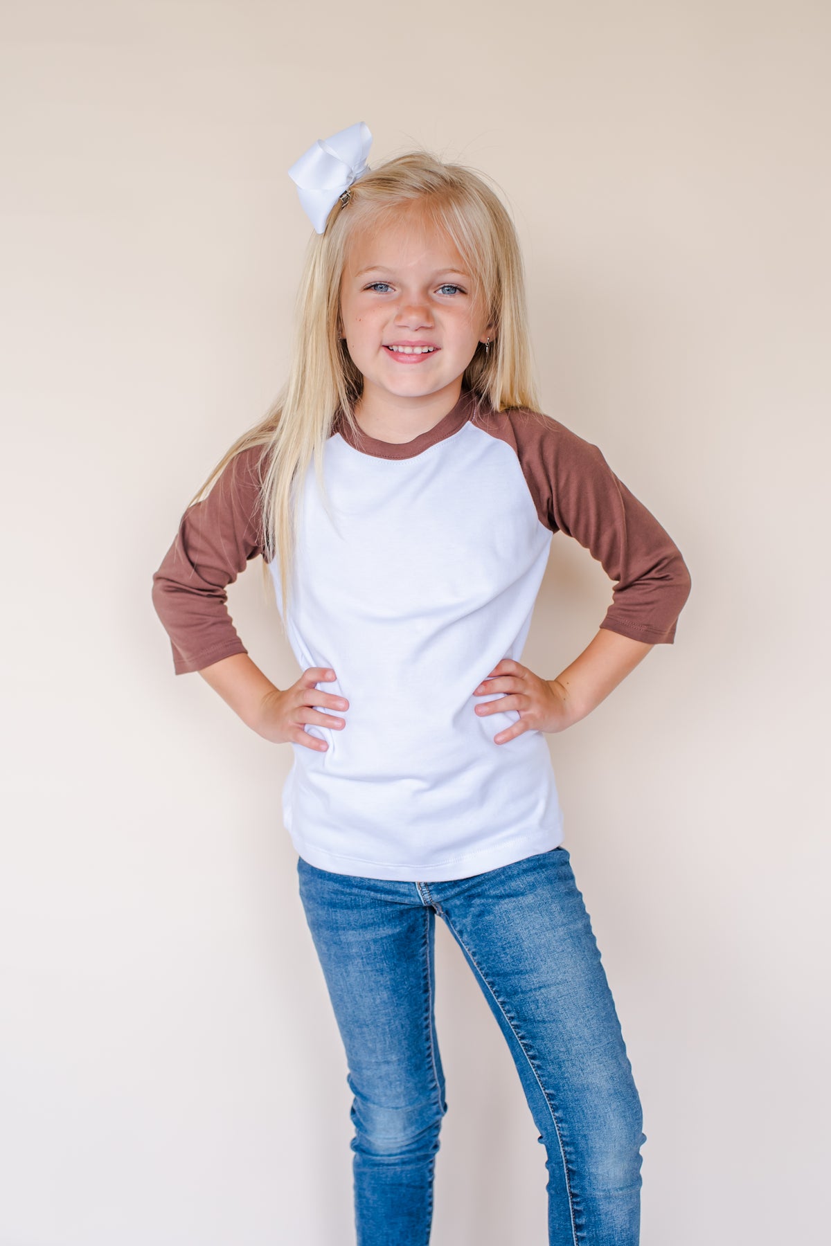 Unisex Raglan Shirt with White Body (Youth) by