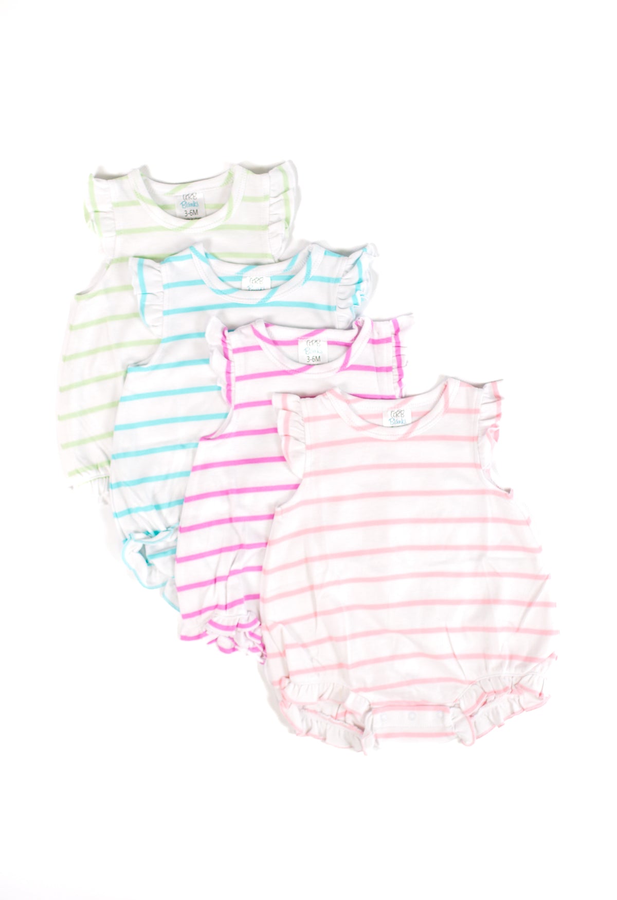 Girl&#39;s Striped Angel Sleeve Bubbles
