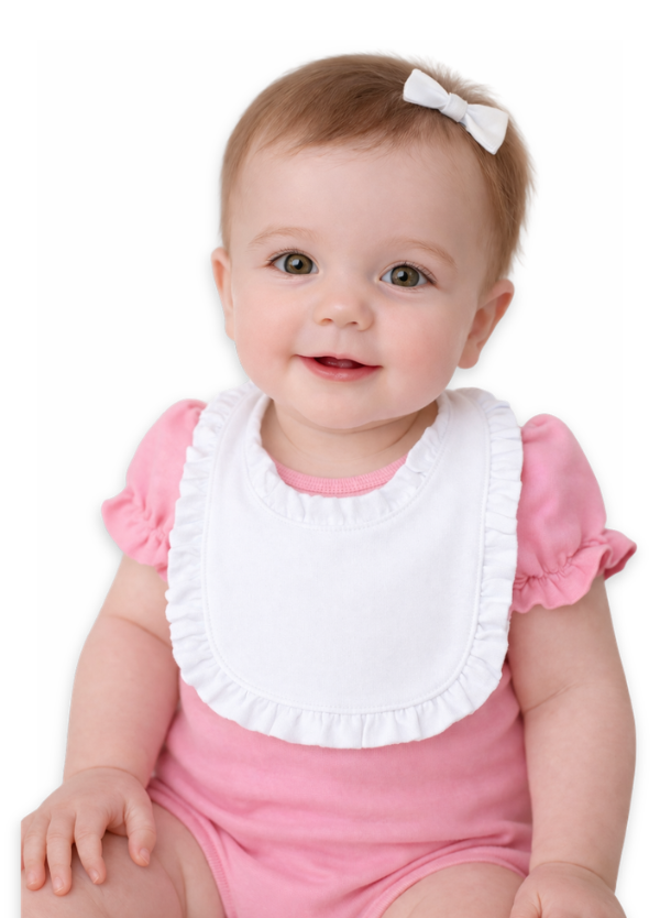 Shop soft, durable baby bibs perfect for everyday wear and personalization. Great for embroidery, heat press, and boutique collections.