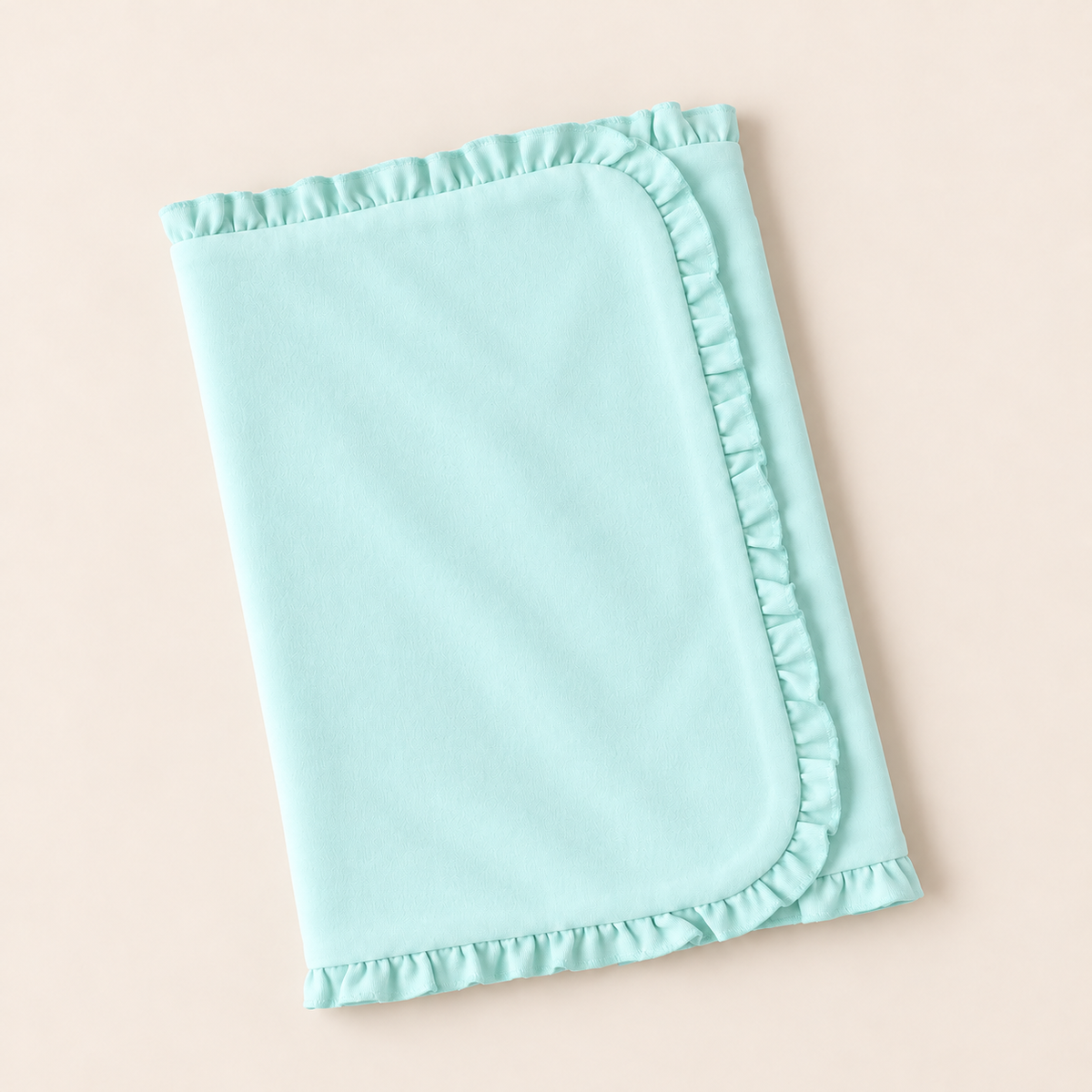 Ruffle Baby Burp Cloth -- Cotton & Chenille Boutique Blank | 7 Colors | Embroidery Ready