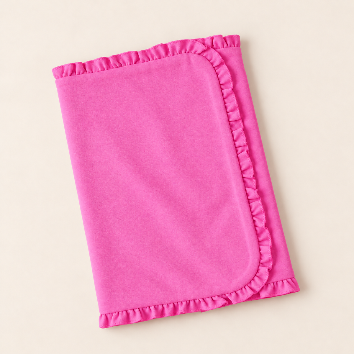 Ruffle Baby Burp Cloth -- Cotton & Chenille Boutique Blank | 7 Colors | Embroidery Ready