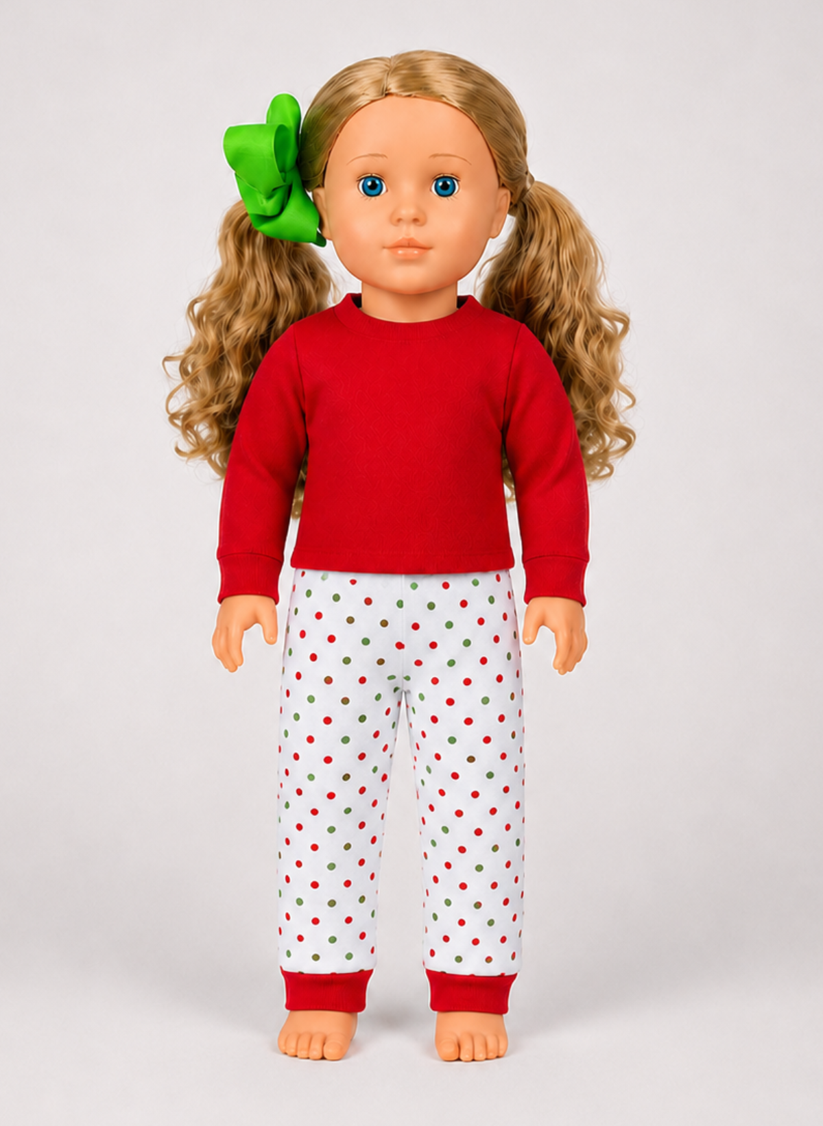 Christmas 18" Doll Pajama Set – PRE-ORDER | Merry Dot, Jolly Stripes & Yuletide Toile