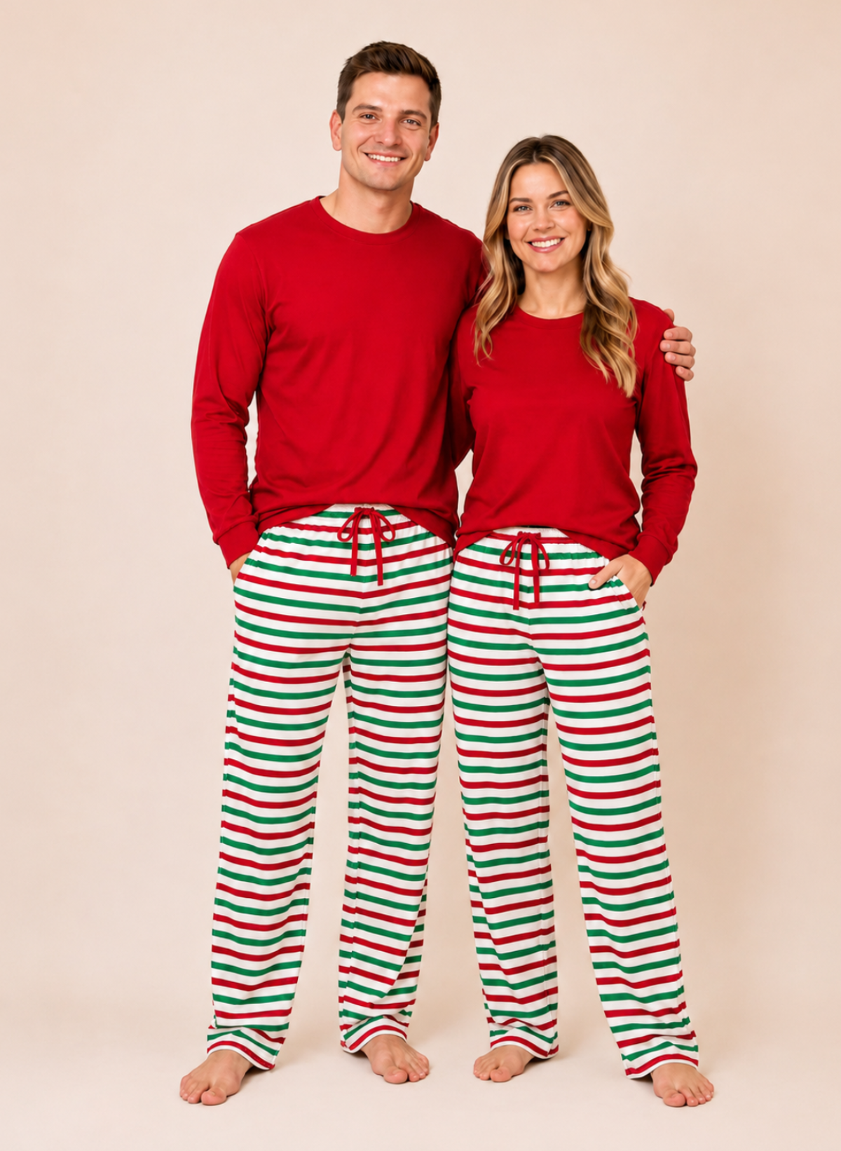 Christmas Adult Pajama Set – PRE-ORDER | Merry Dot, Jolly Stripes & Yuletide Toile | Sizes XS–XXXL
