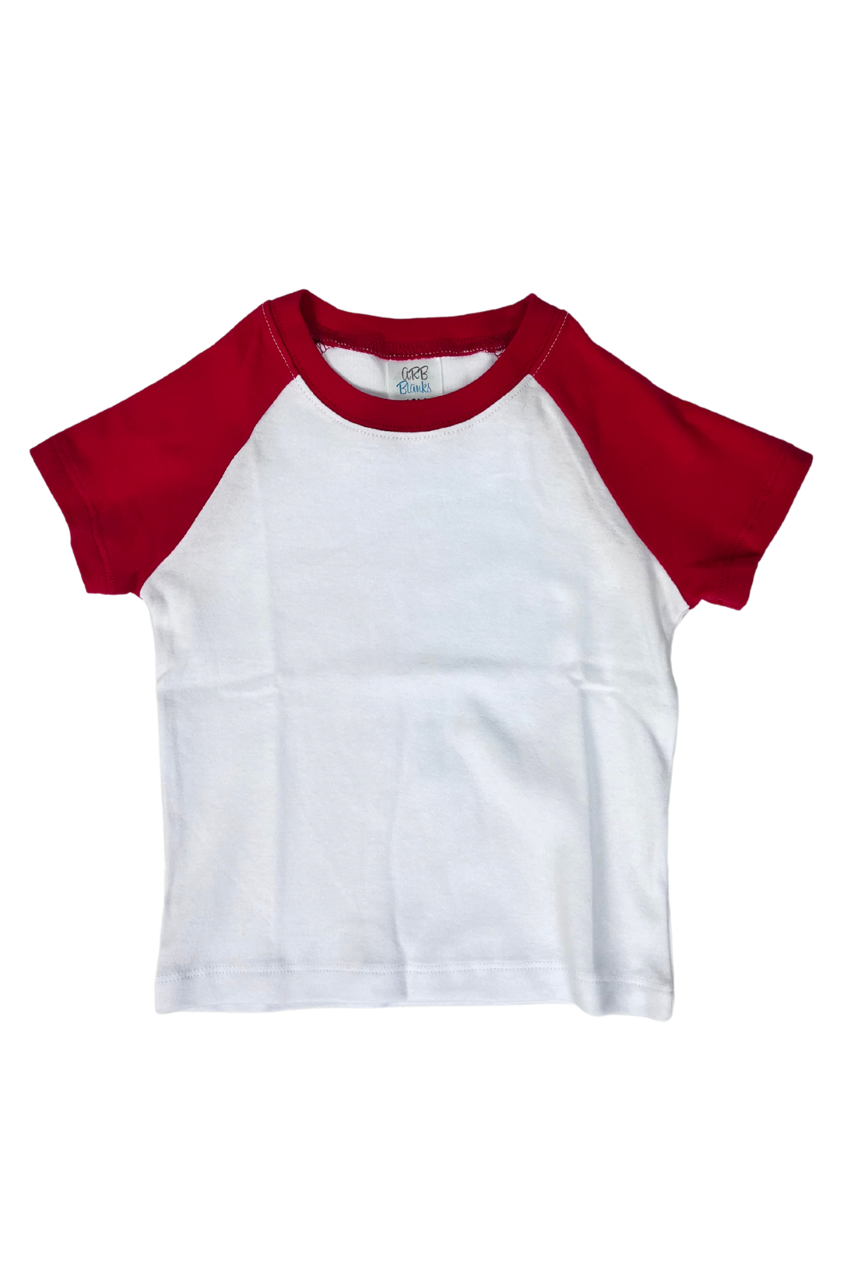 Unisex SHORT SLEEVE Raglan Shirt with White Body