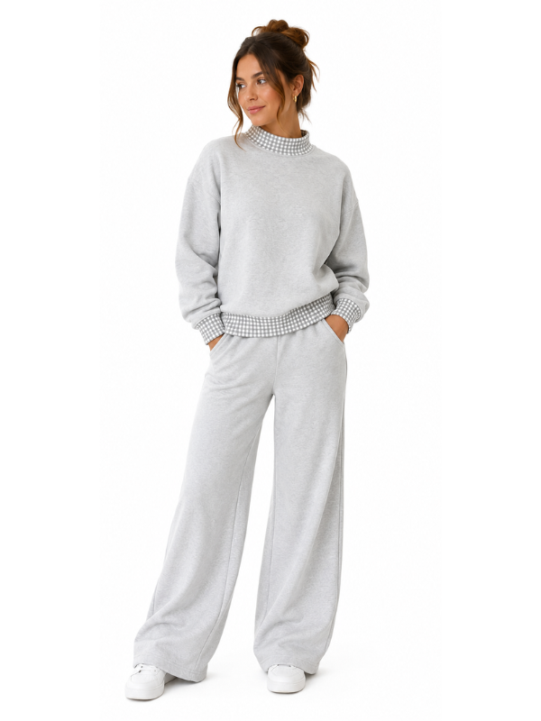 Adult Gingham Mock Neck Sweatshirt | PRE-ORDER  | Embroidery, HTV & DTF Blank