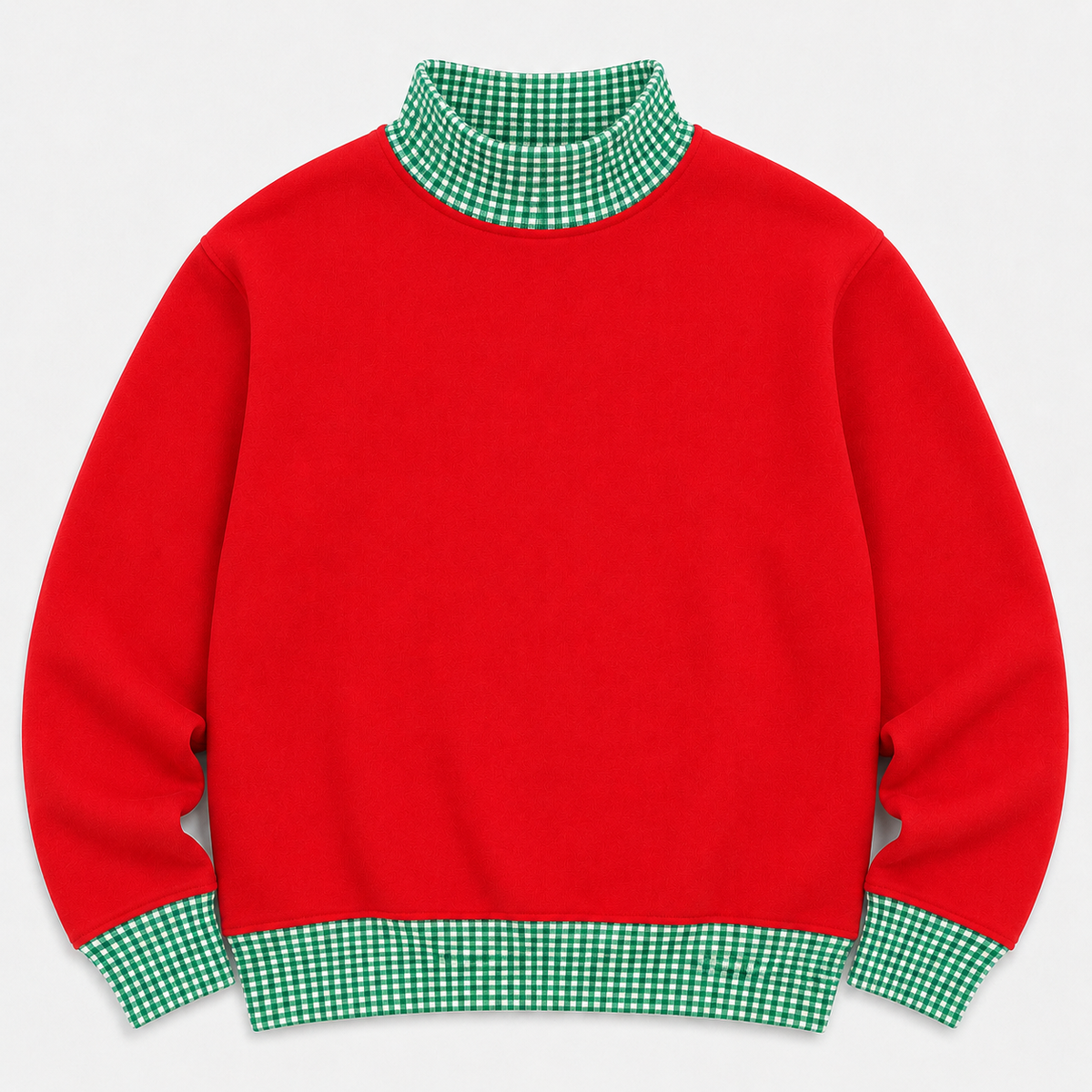 Premium Mock Neck Sweatshirt | Holiday Gingham | Kids + Adults | Preorder 2