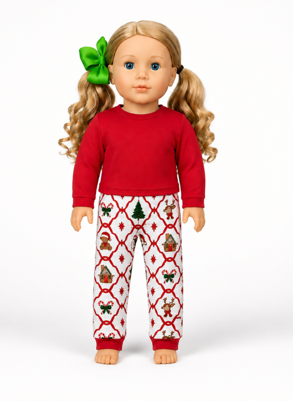 Christmas 18" Doll Pajama Set – PRE-ORDER | Merry Dot, Jolly Stripes & Yuletide Toile