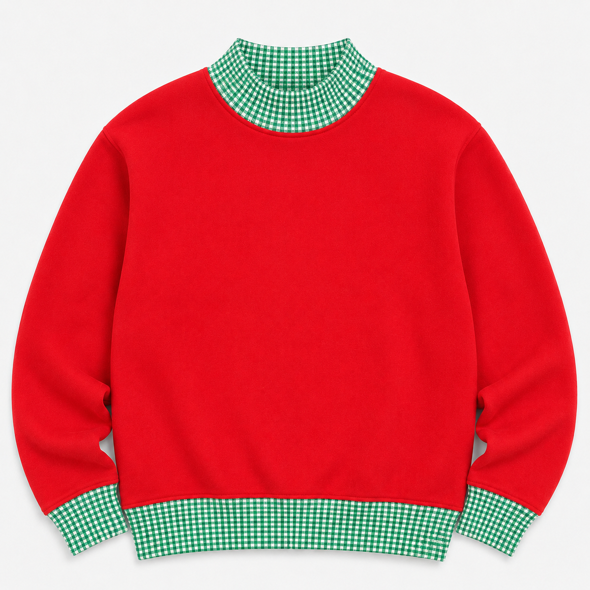 Premium Mock Neck Sweatshirt | Holiday Gingham | Kids + Adults | Preorder 2