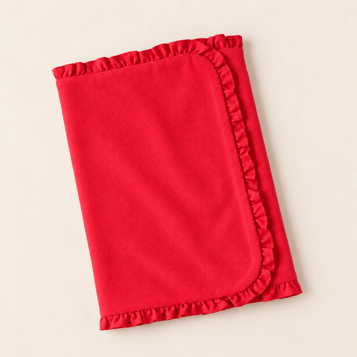 Ruffle Baby Burp Cloth -- Cotton & Chenille Boutique Blank | 7 Colors | Embroidery Ready