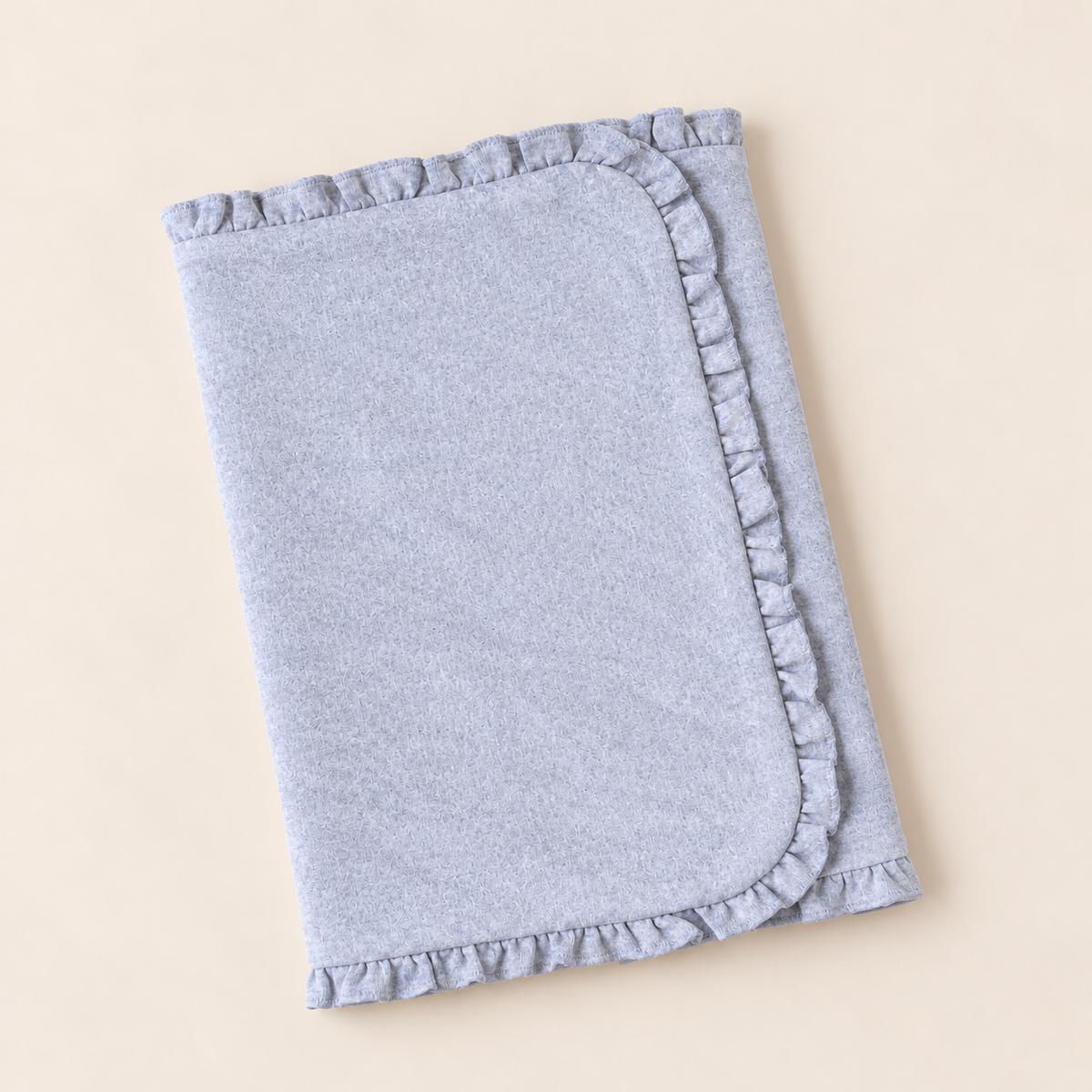 Ruffle Baby Burp Cloth -- Cotton & Chenille Boutique Blank | 7 Colors | Embroidery Ready