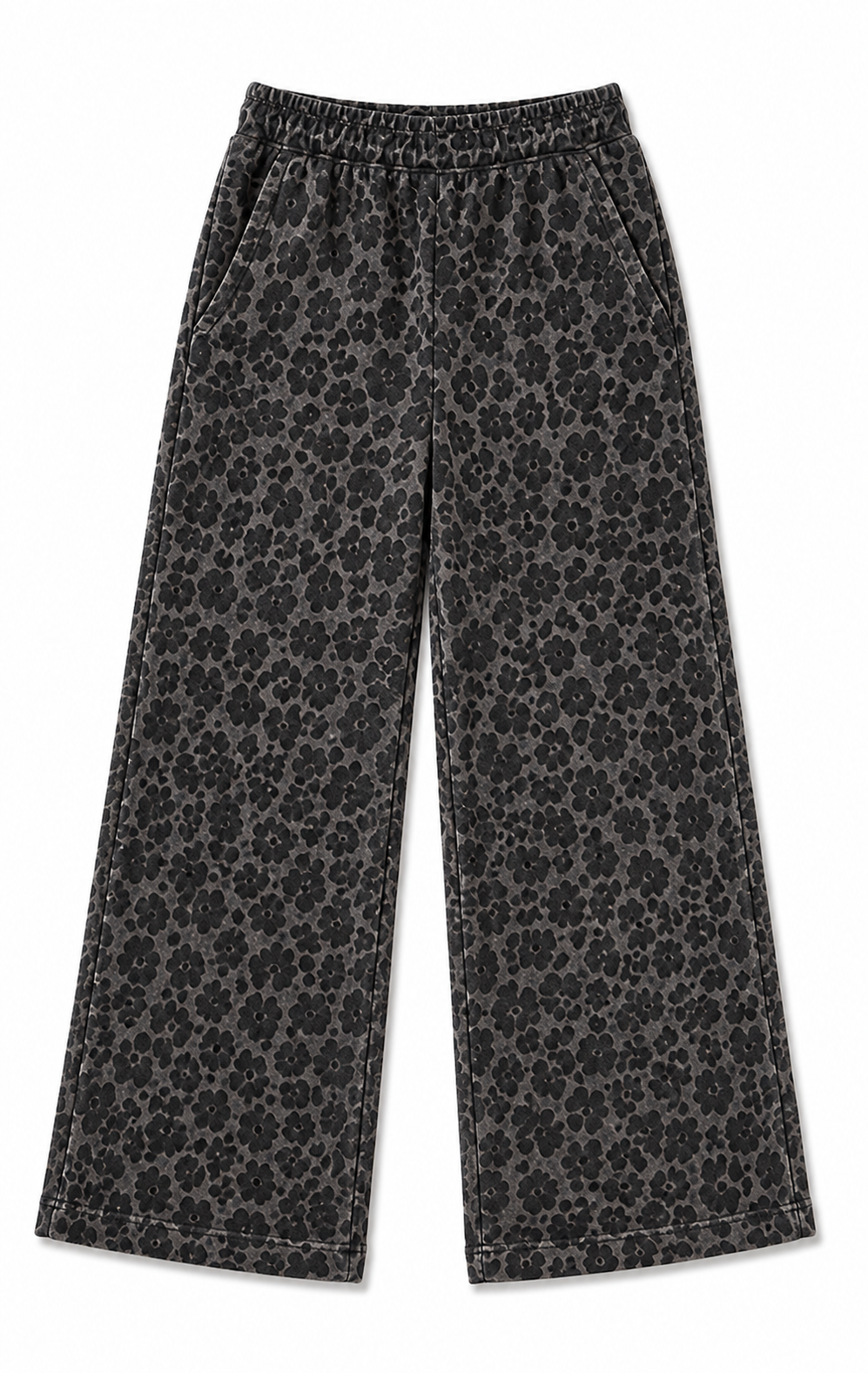 Gray Leopard Kids Collection | Mock Neck, Shorts & Sweatpants