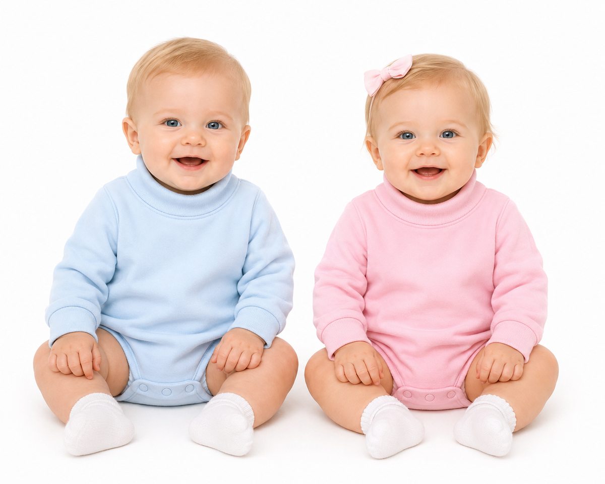 Solid Mock Neck Baby Bubble  |PRE-ORDER | Embroidery, HTV & DTF Blank