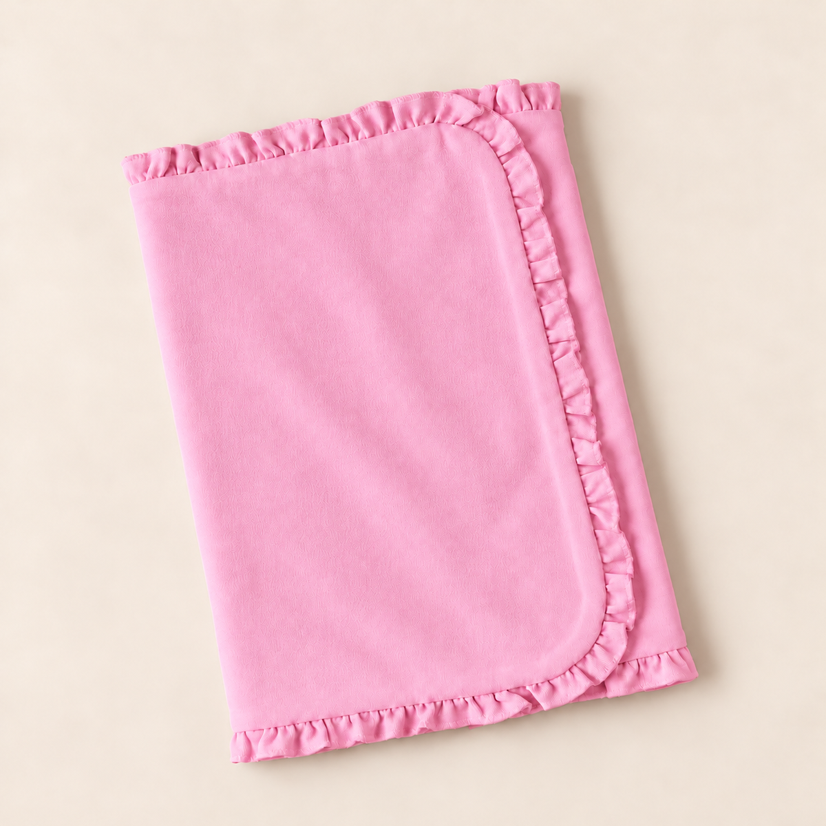 Ruffle Baby Burp Cloth -- Cotton & Chenille Boutique Blank | 7 Colors | Embroidery Ready