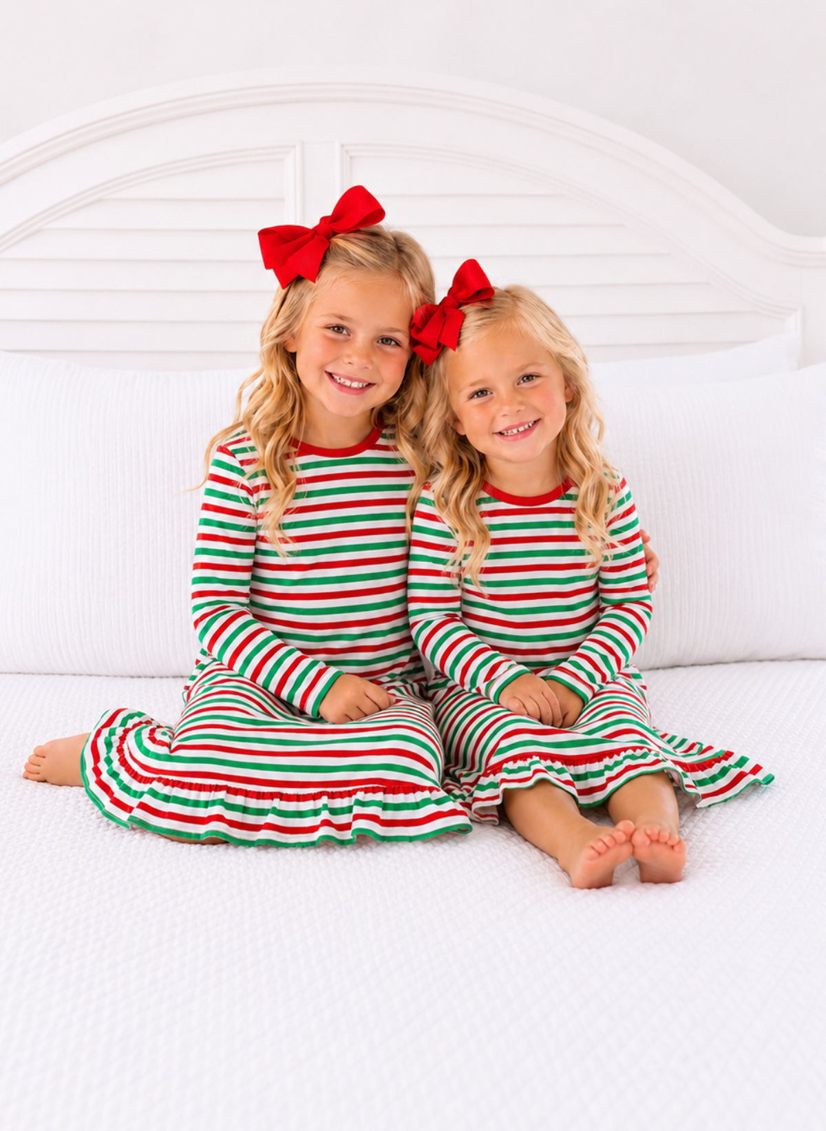 Christmas Girls Lounge Dress – PRE-ORDER | Merry Dot, Jolly Stripes & Yuletide Toile | Sizes 12M–16Y