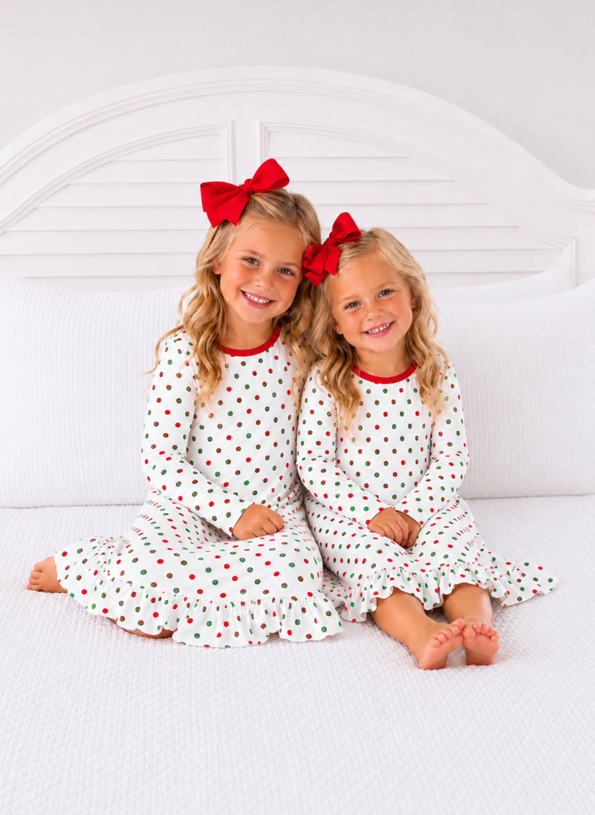 Christmas Girls Lounge Dress – PRE-ORDER | Merry Dot, Jolly Stripes & Yuletide Toile | Sizes 12M–16Y