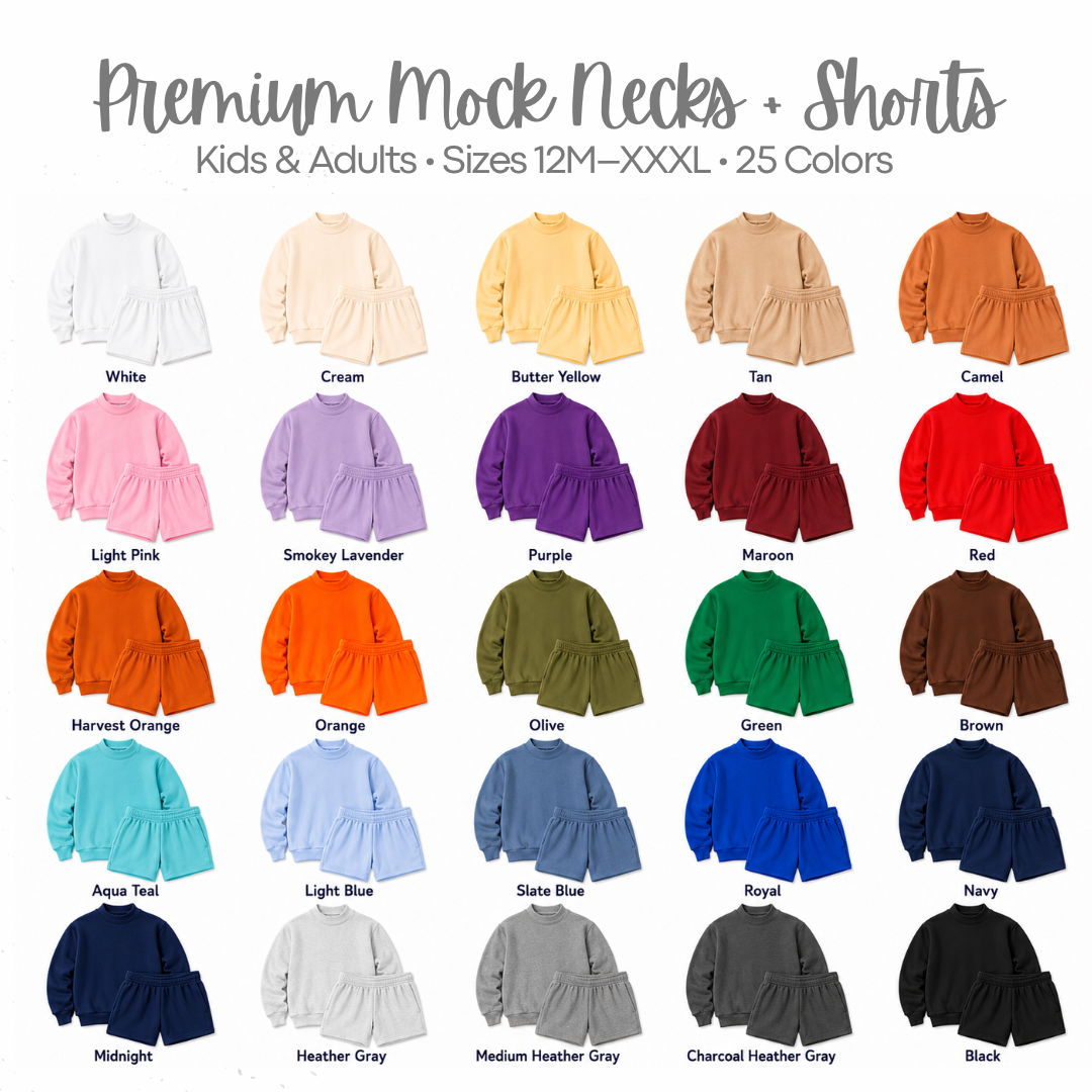Kids Premium Cotton Shorts with Pockets| PRE-ORDER | Embroidery, HTV & DTF Blank | 25 Colors