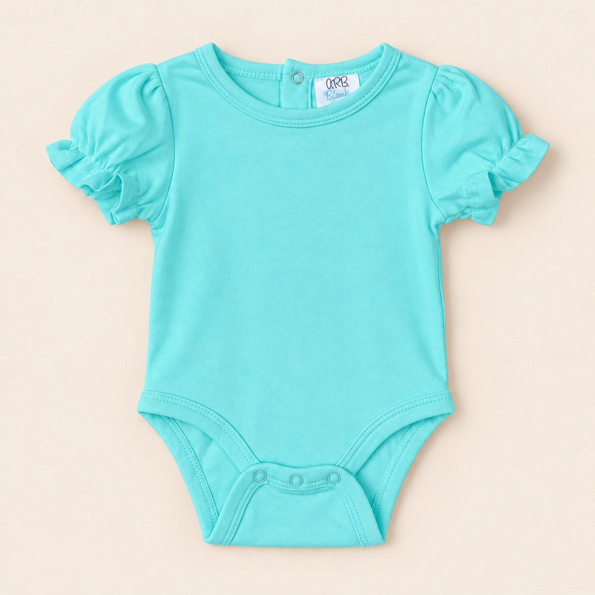 Short Sleeve Ruffle Baby Bodysuit – Cotton Blank for Embroidery & Boutique | 5 Colors | Newborn–18M