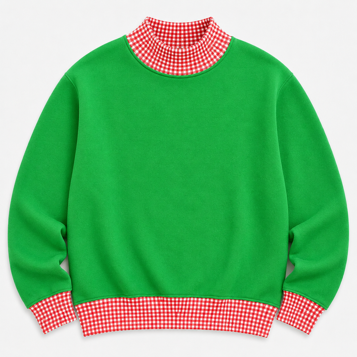Premium Mock Neck Sweatshirt | Holiday Gingham | Kids + Adults | Preorder 2