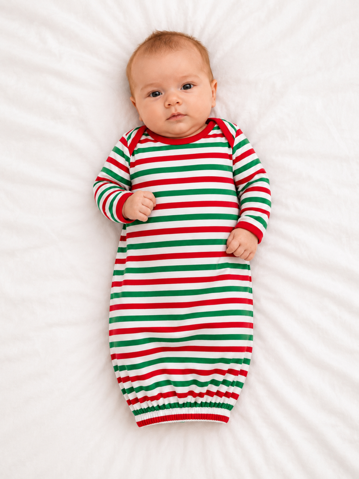 Christmas Baby Gown – PRE-ORDER | Merry Dot, Jolly Stripes & Yuletide Toile | Size 0–3M