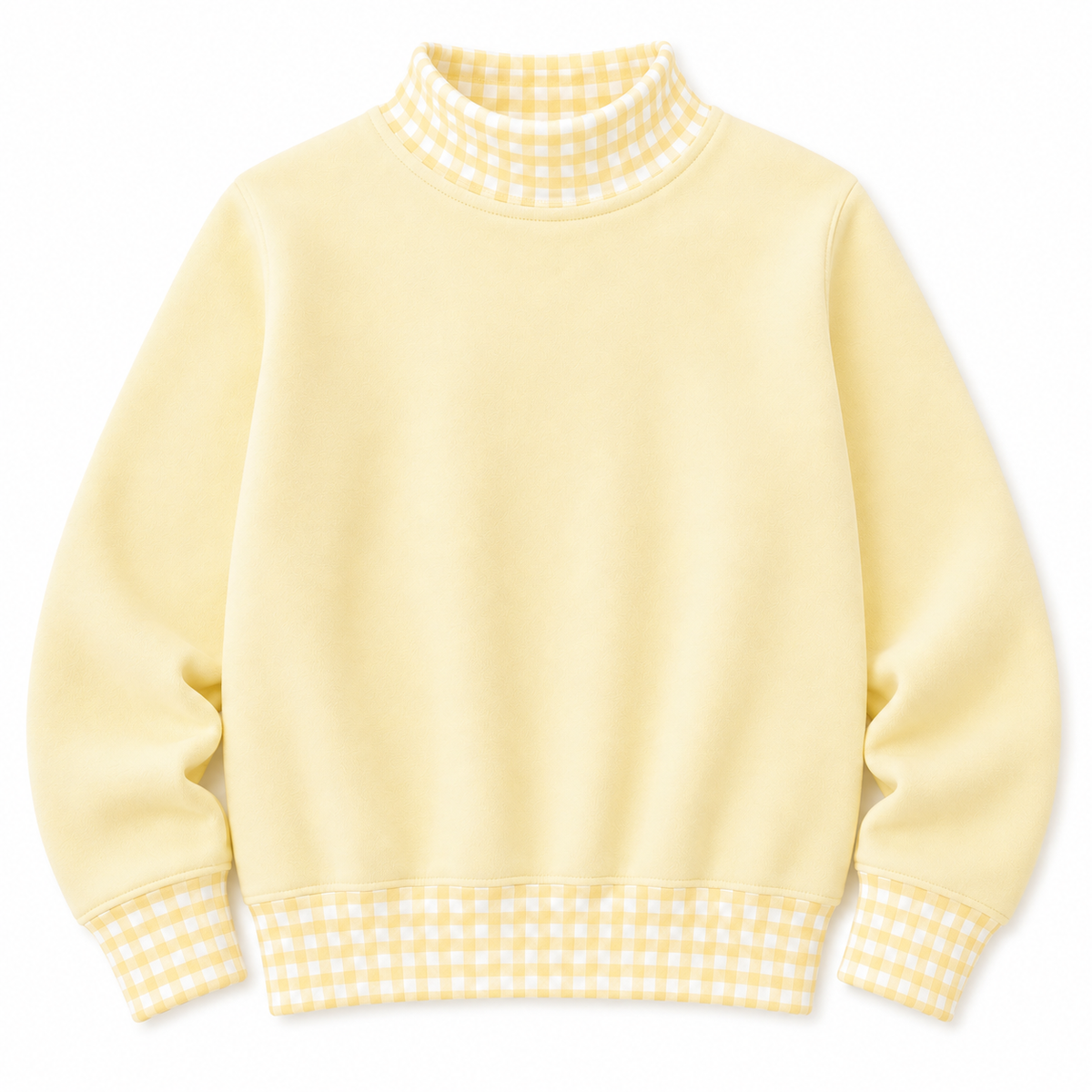 Kids Gingham Mock Neck Sweatshirt | PRE-ORDER 6 | 12M–14Y