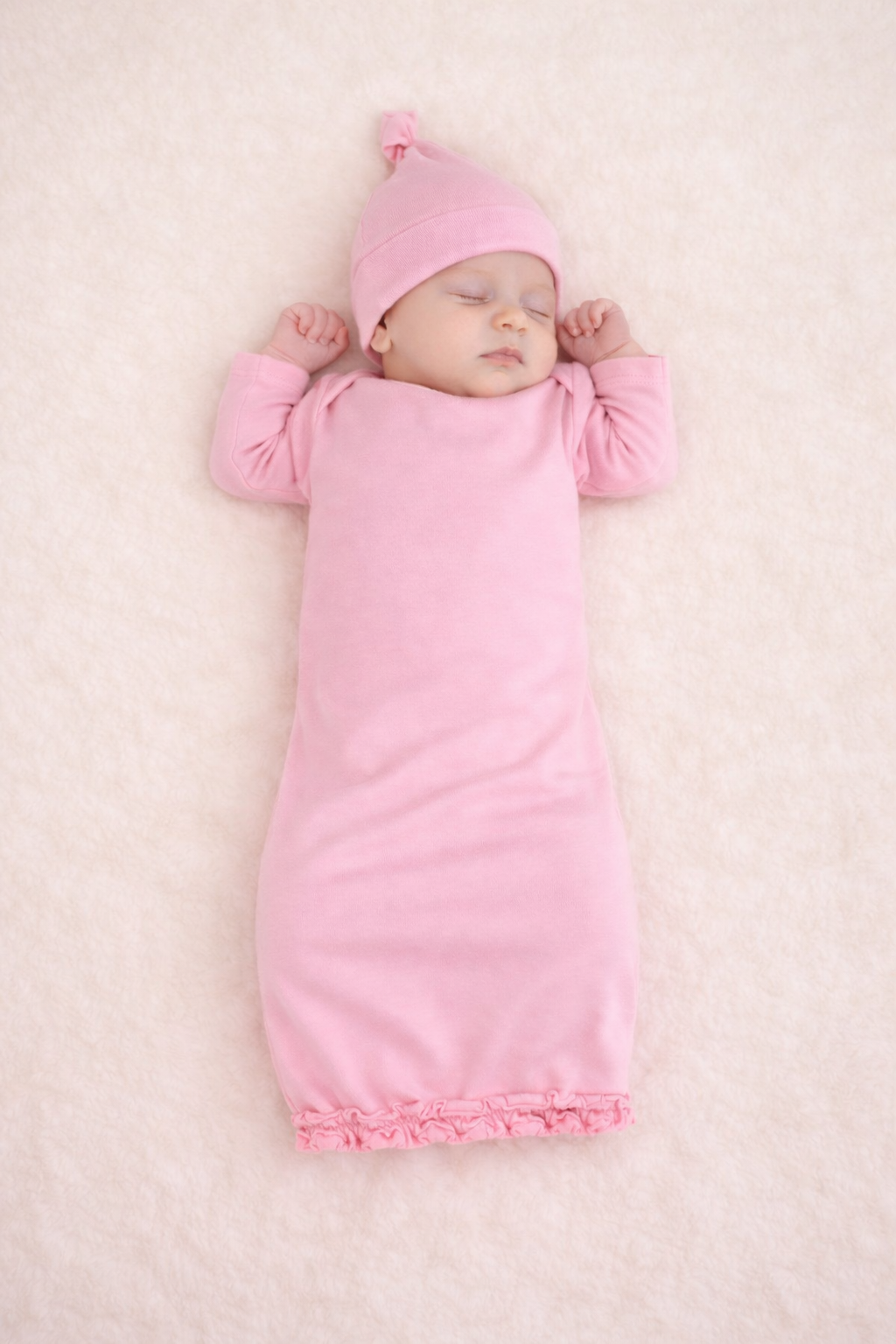 PRE-ORDER Ruffle Long Sleeve Baby Gown