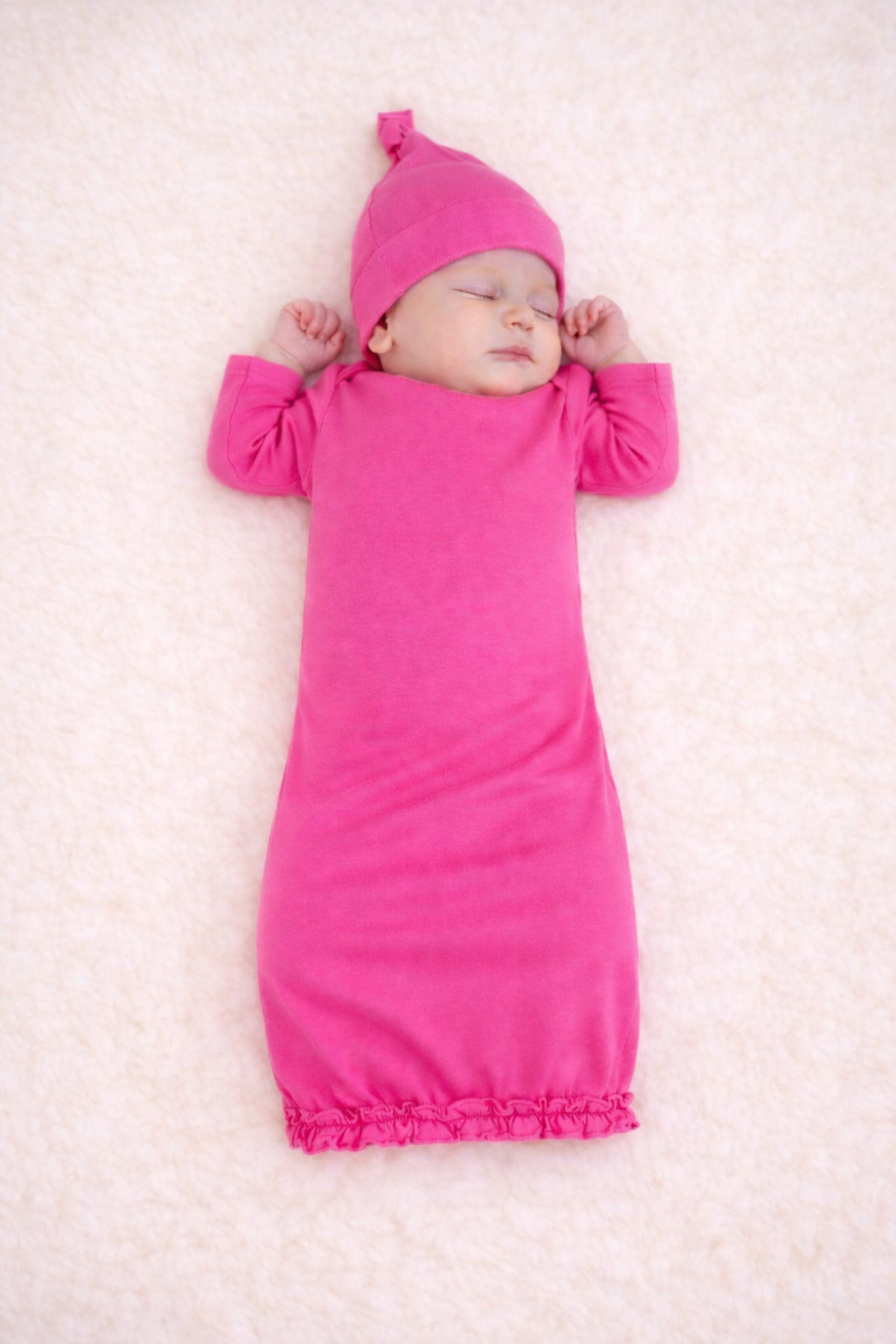 PRE-ORDER Ruffle Long Sleeve Baby Gown