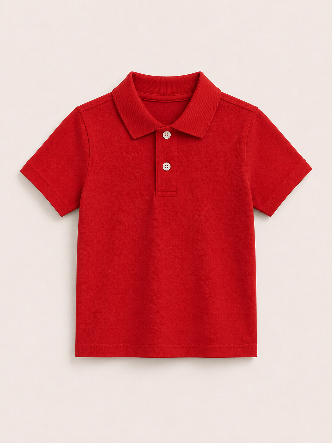 Red Boy's Short Sleeve Polo Shirt, 100% cotton blank, sizes 12M–10 — ARB Blank