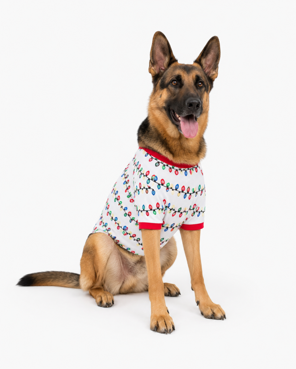 Christmas dog pajama, ARB Blanks, sizes XS to XXXL cotton holiday dog outfit