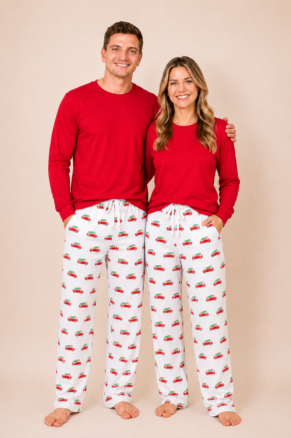 Adult Christmas Pajama Set – 95% Cotton Blend │ 8 Holiday Styles │ XS–XXXL