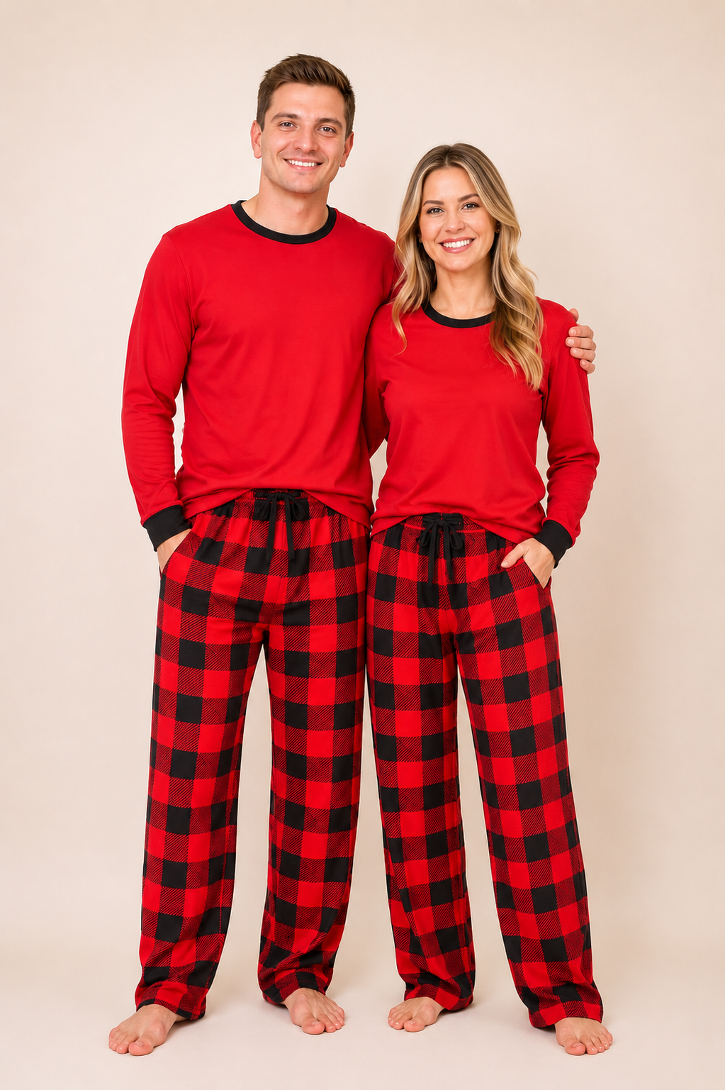 Adult Christmas Pajama Set – 95% Cotton Blend │ 8 Holiday Styles │ XS–XXXL