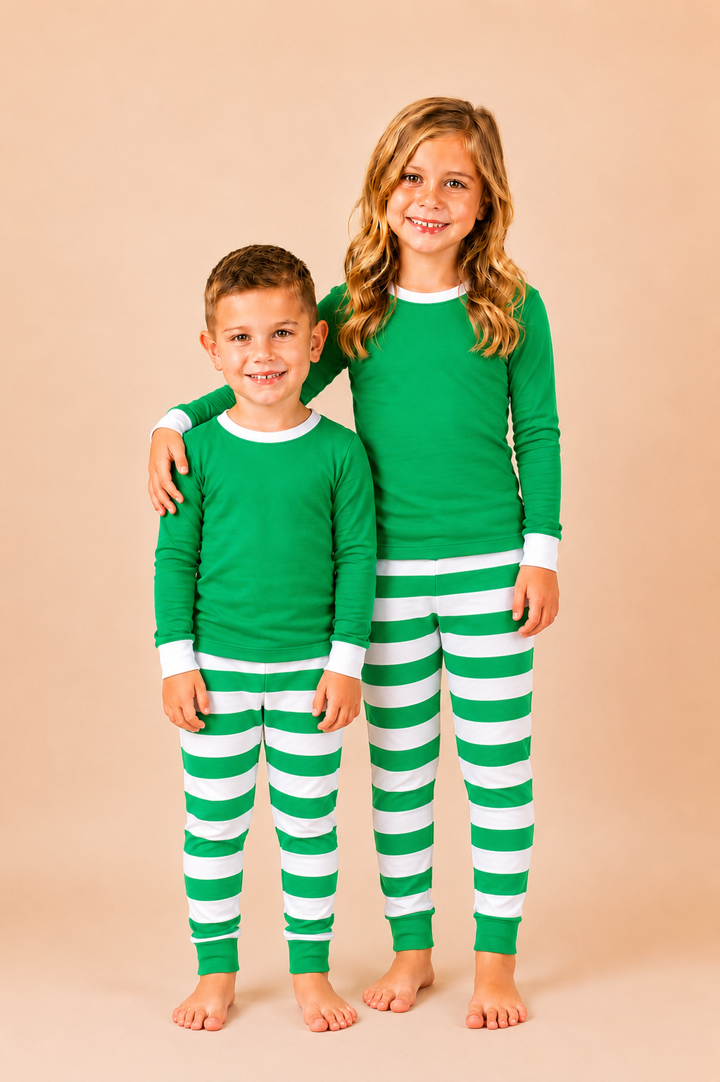 Christmas Youth Pajama Set – 95% Cotton Blend │ 6 Holiday Styles │ 6M–6Y