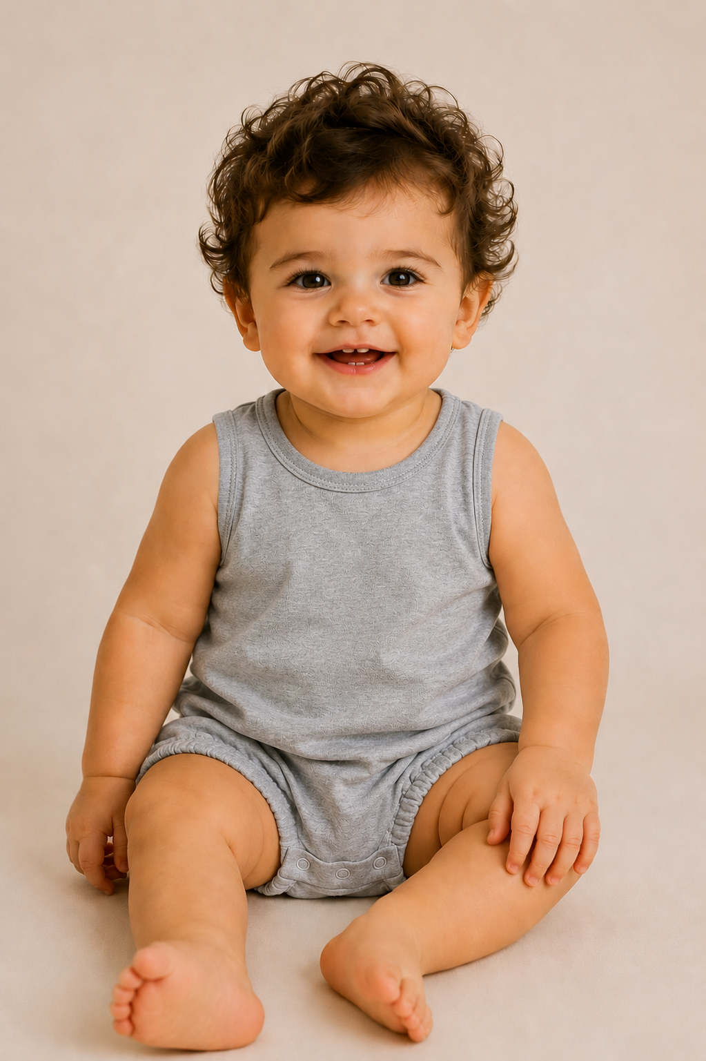 Grey Unisex Baby Bubble 100% combed Cotton