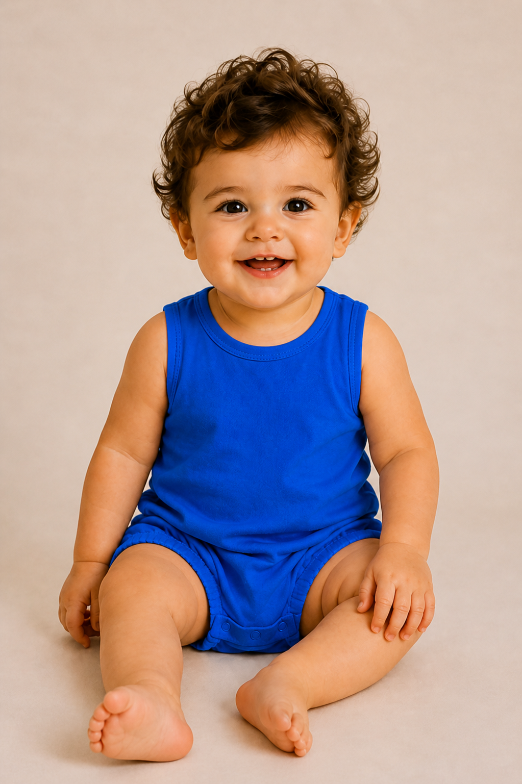 Blue Unisex Baby Bubble 100% combed Cotton
