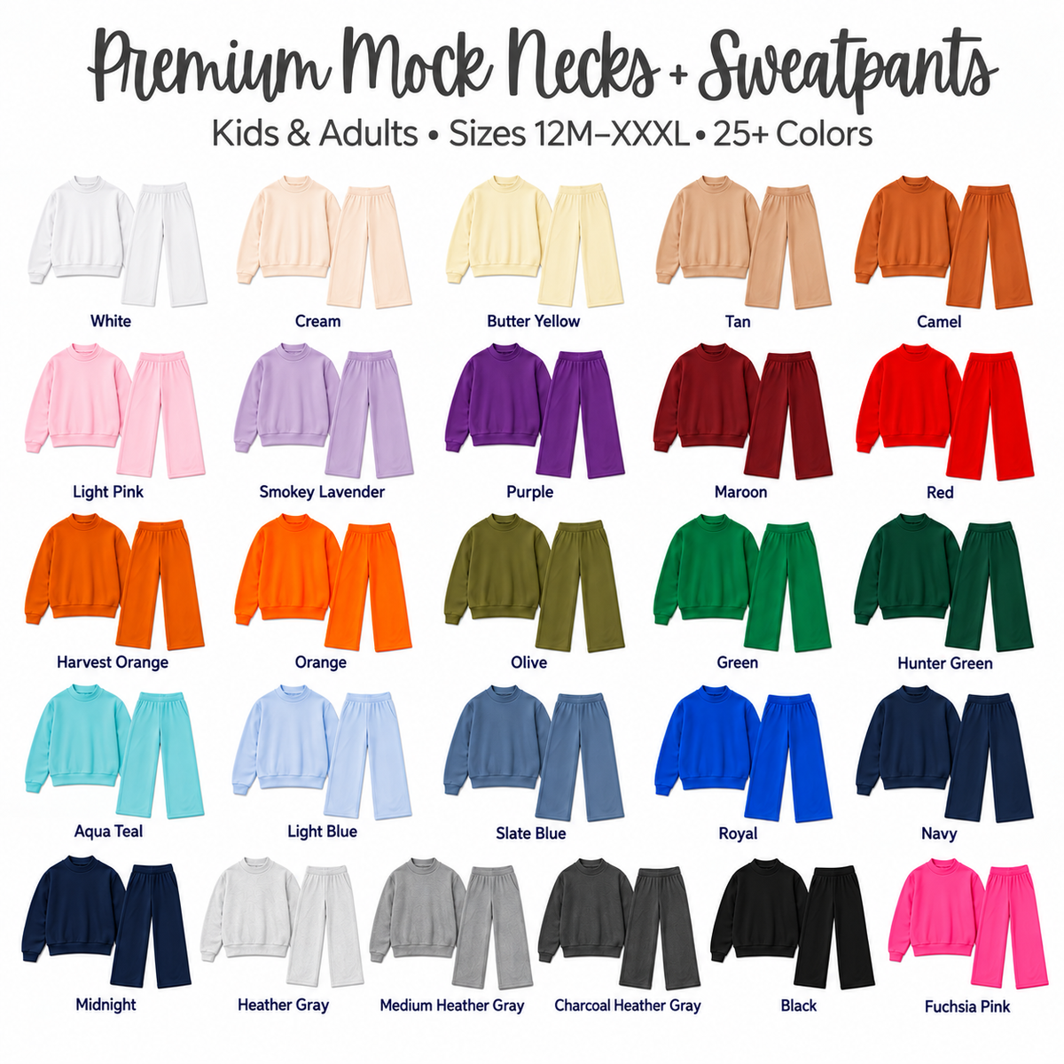 ADDITIONAL COLORS Kids Premium Cotton Sweatpants with Pockets| PRE-ORDER 7 | Embroidery, HTV & DTF Blank
