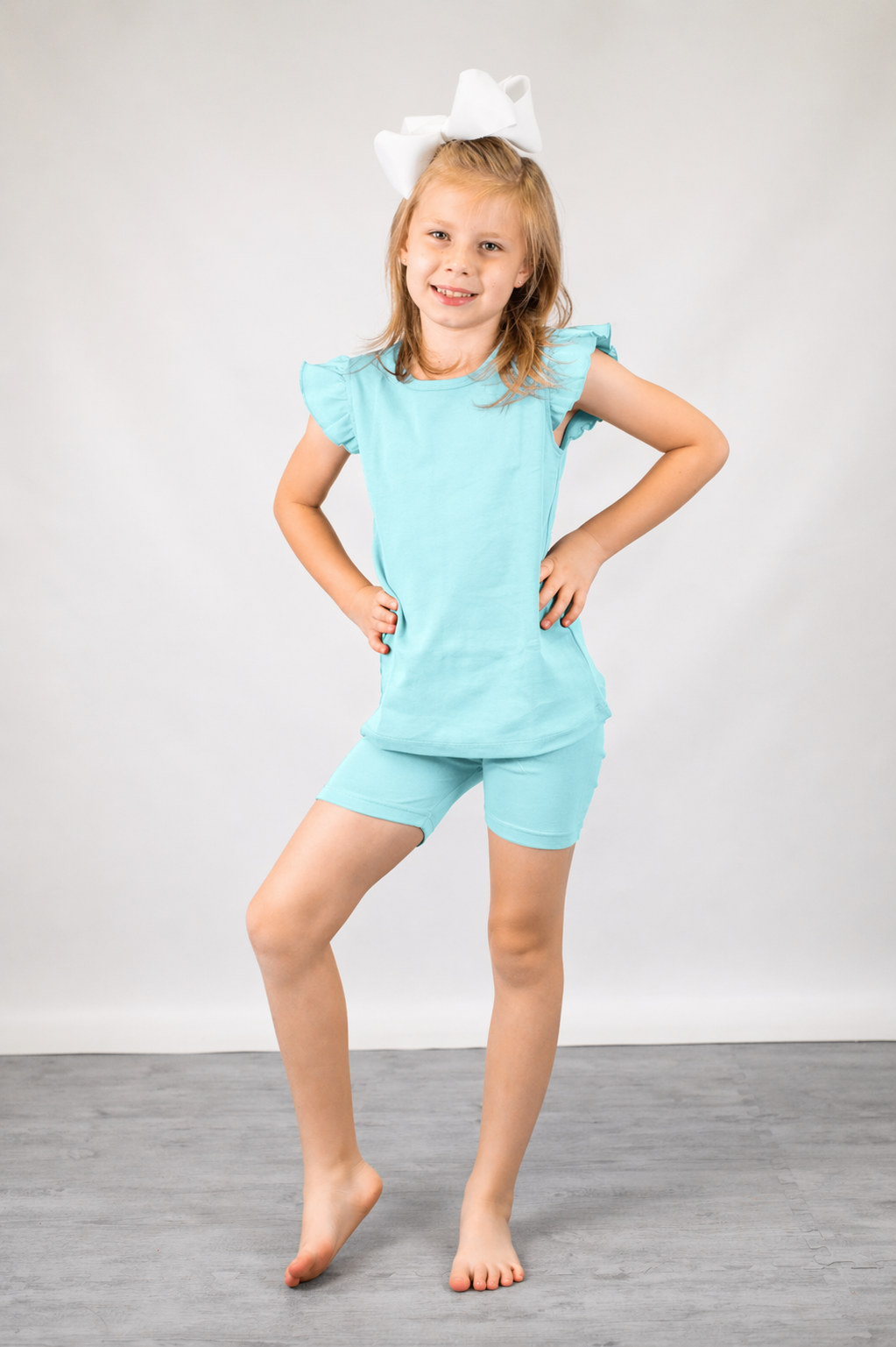 Aruba blue straight leg summer short boutique blank -- ARB Blanks, sizes 12M through 10