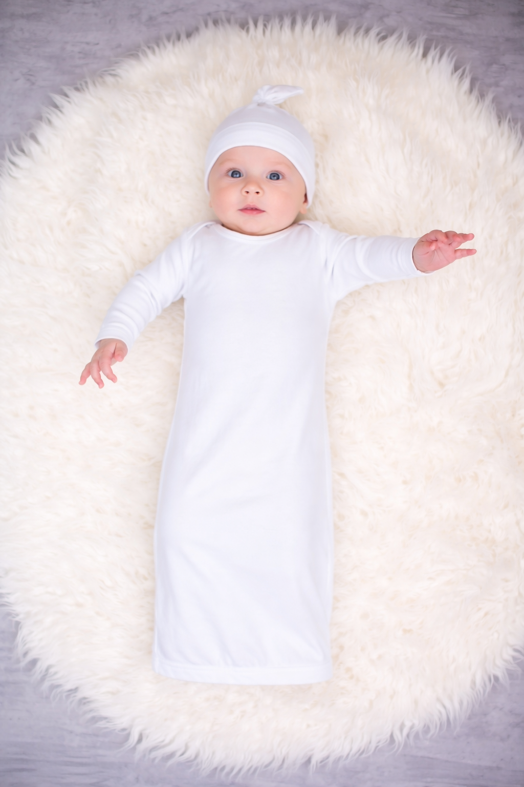 Unisex Long Sleeve Baby Gown