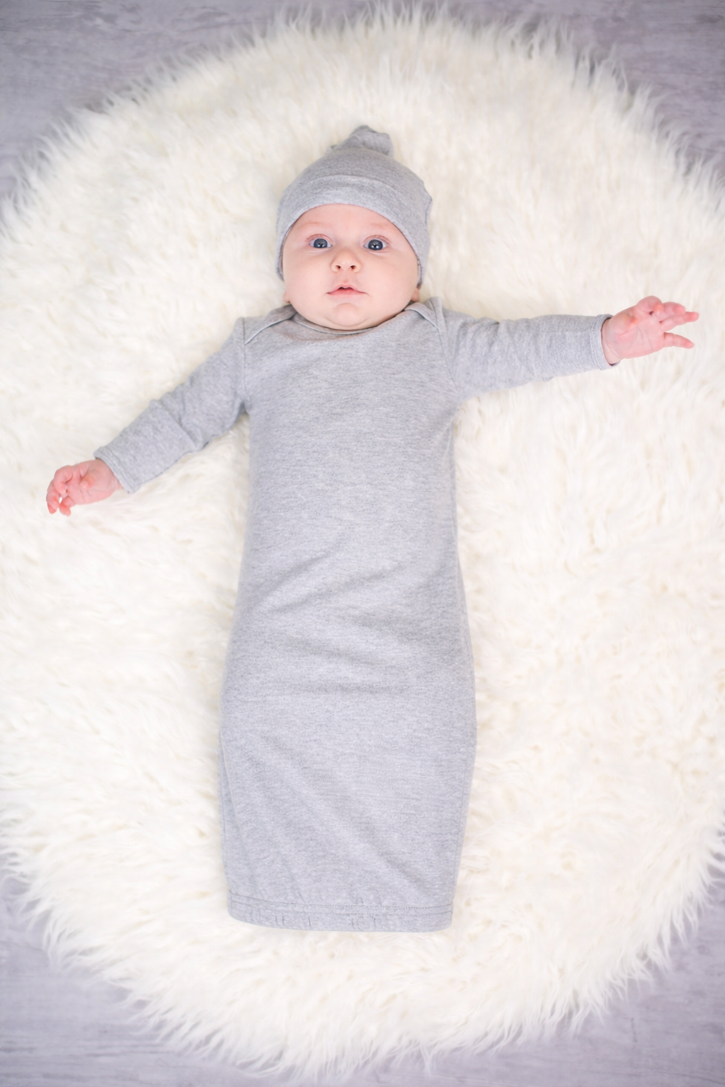 Unisex Long Sleeve Baby Gown