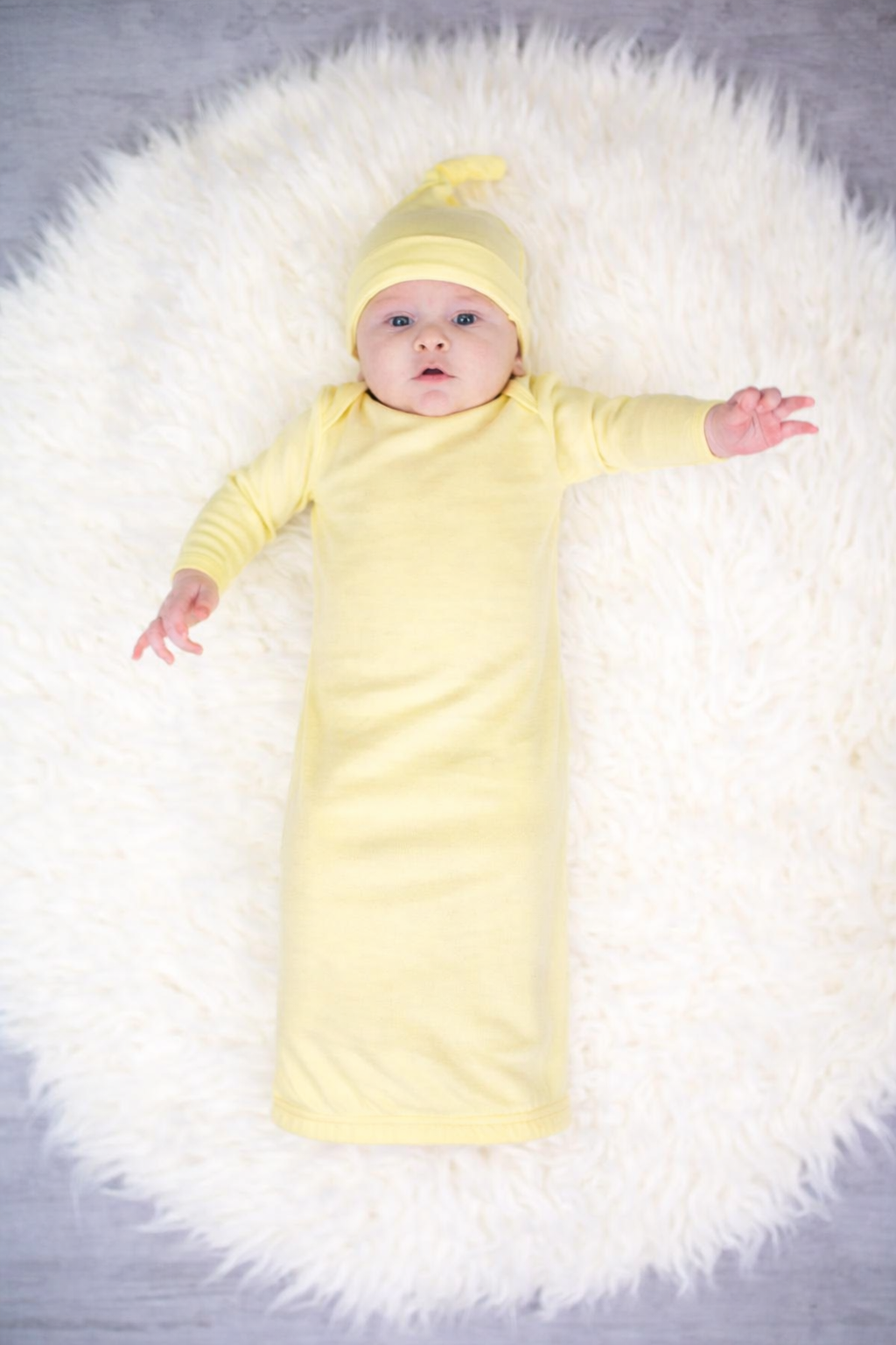 Unisex Long Sleeve Baby Gown Cotton Blank | 8 Colors | Side Zipper | Embroidery & Monogram Ready | ARB Blanks 0-3 Month / Summer Yellow Unisex Long Sleeve Baby Gown Cotton Blank | 8 Colors | Side Zipper | Embroidery & Monogram Ready | ARB Blanks 0-3 Month / Summer Yellow