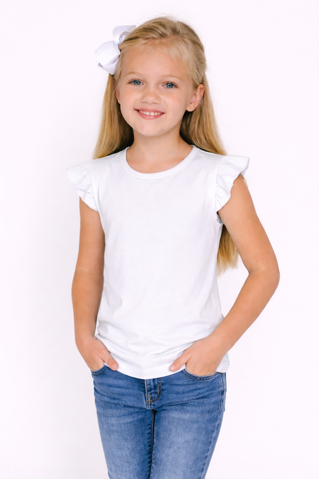 Girl's Angel Sleeve Shirt