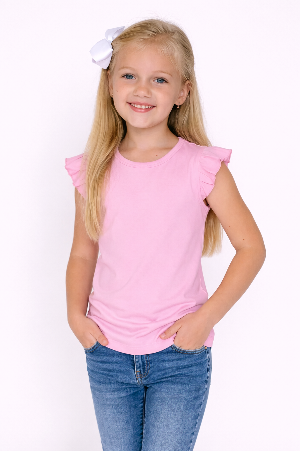 Girl's Angel Sleeve Shirt