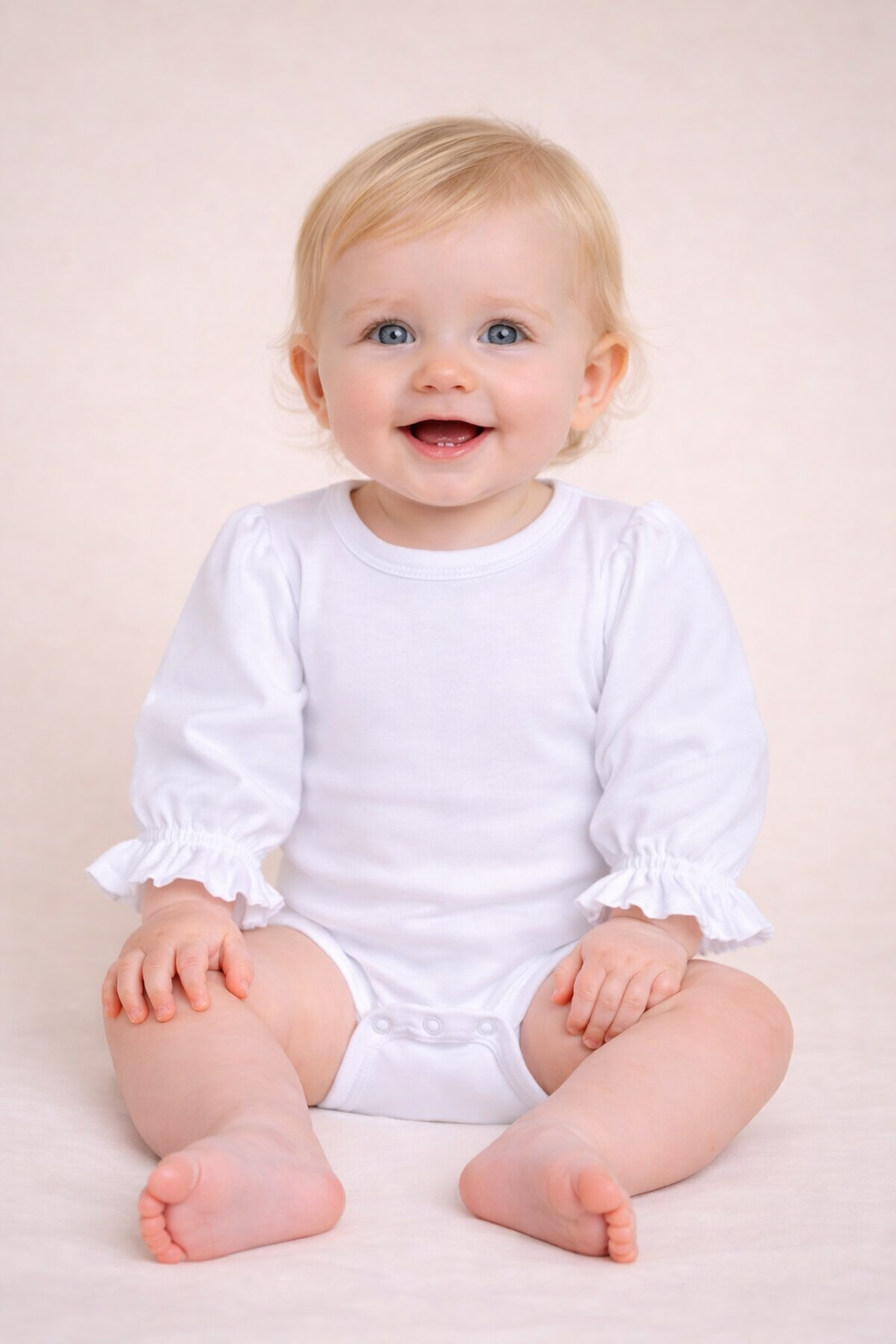 Long Sleeve Ruffle Baby Bodysuit