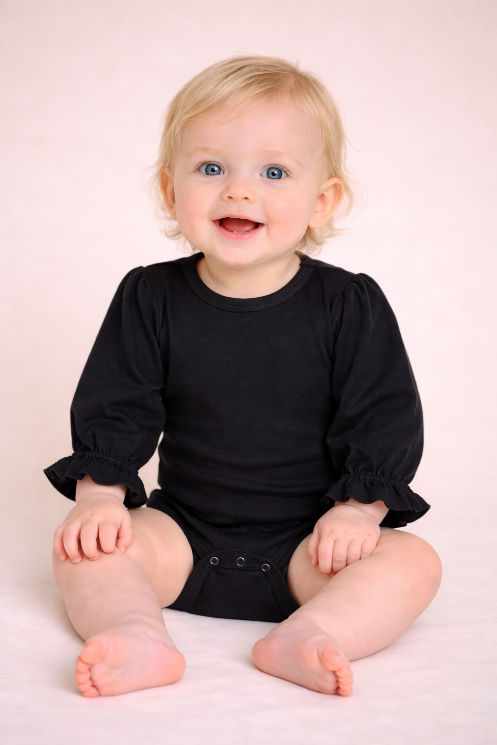 Long Sleeve Ruffle Baby Bodysuit