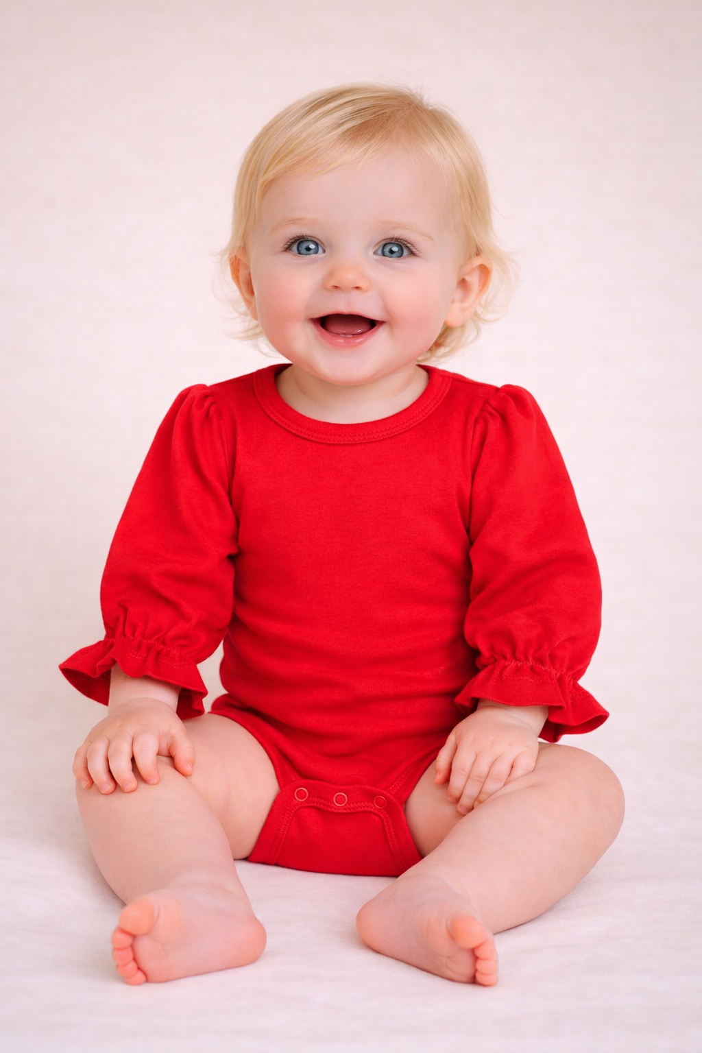 Long Sleeve Ruffle Baby Bodysuit