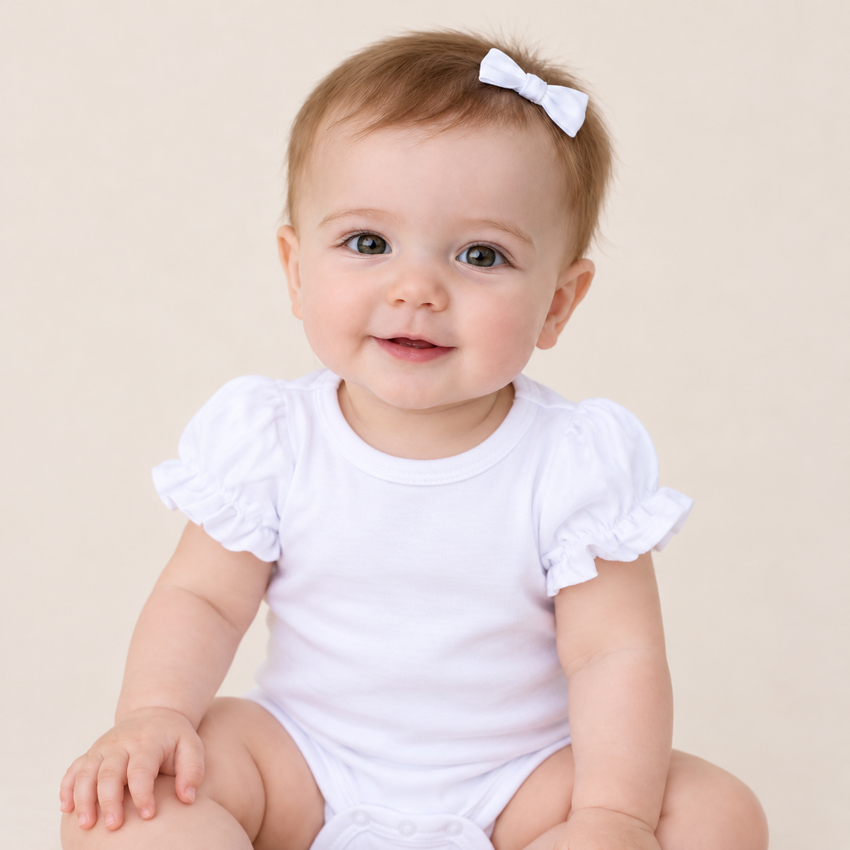 Short Sleeve Ruffle Baby Bodysuit – Cotton Blank for Embroidery & Boutique | 5 Colors | Newborn–18M