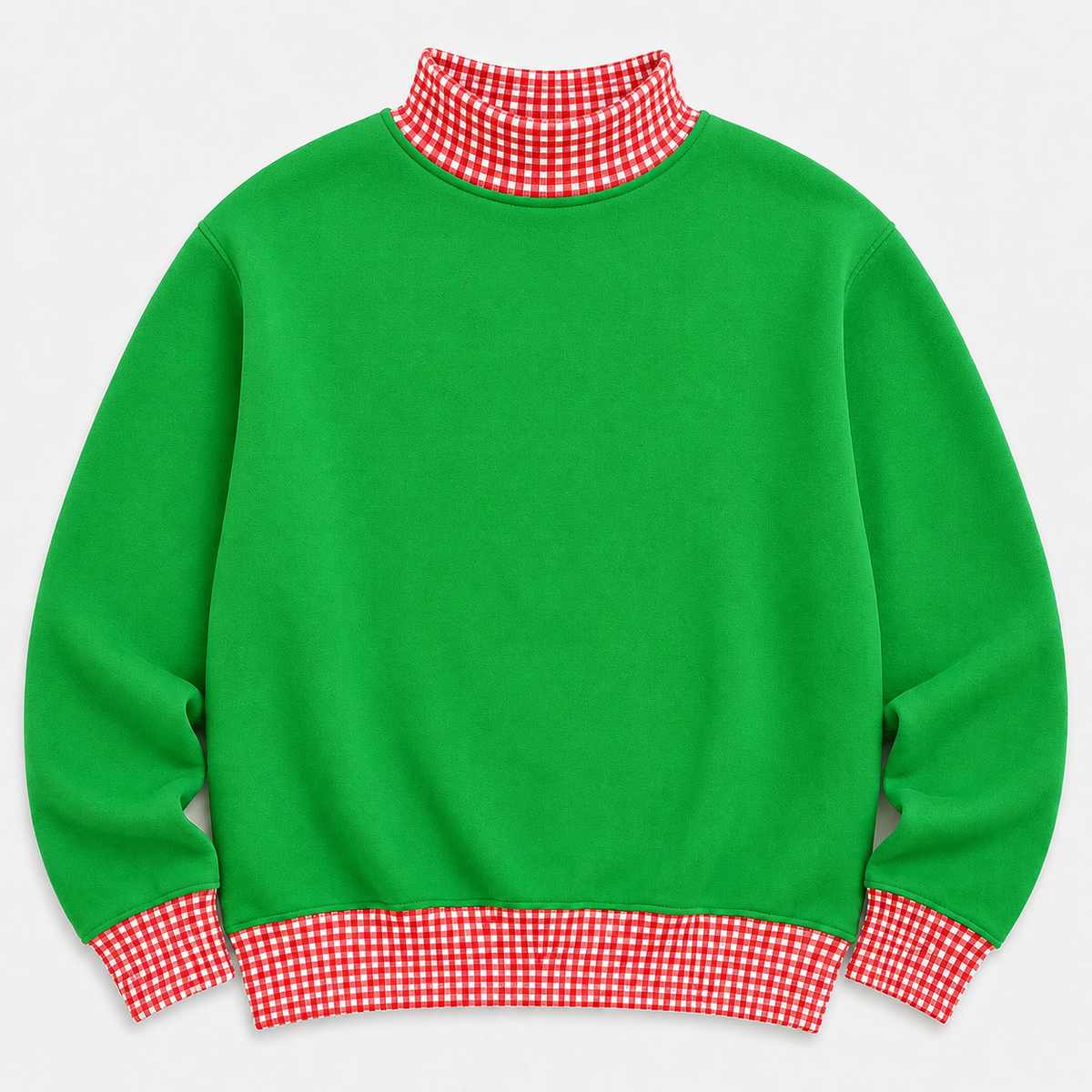 Premium Mock Neck Sweatshirt | Holiday Gingham | Kids + Adults | Preorder 2