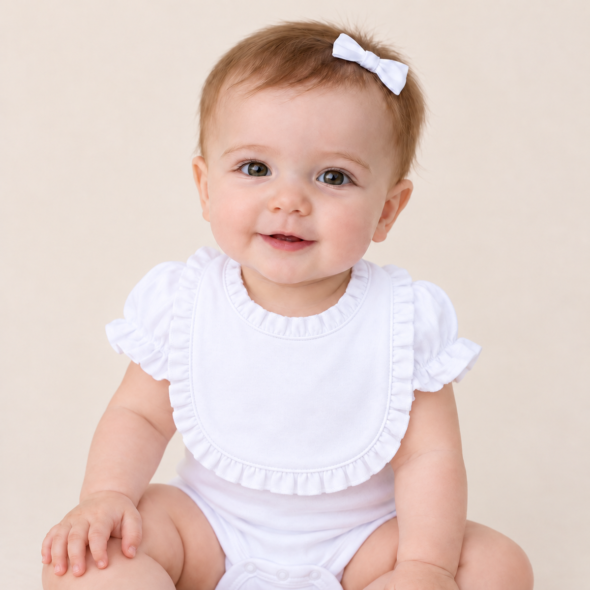 Ruffle Baby Bib – Cotton & Chenille Boutique Blank | 7 Colors | Embroidery & Monogram Ready