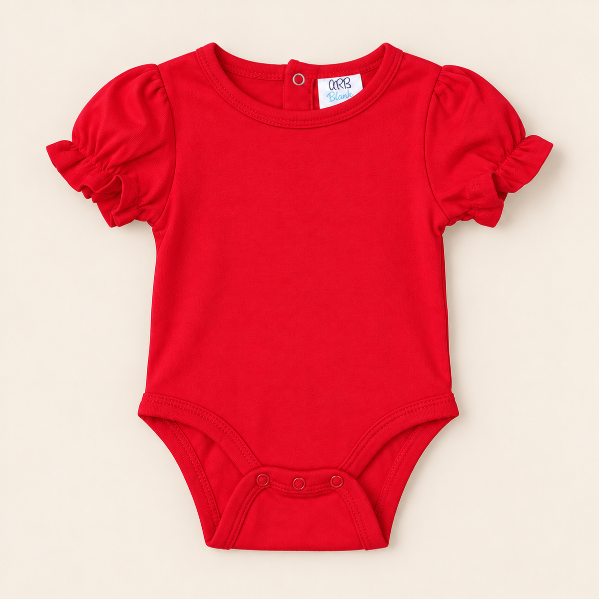 Short Sleeve Ruffle Baby Bodysuit – Cotton Blank for Embroidery & Boutique | 5 Colors | Newborn–18M