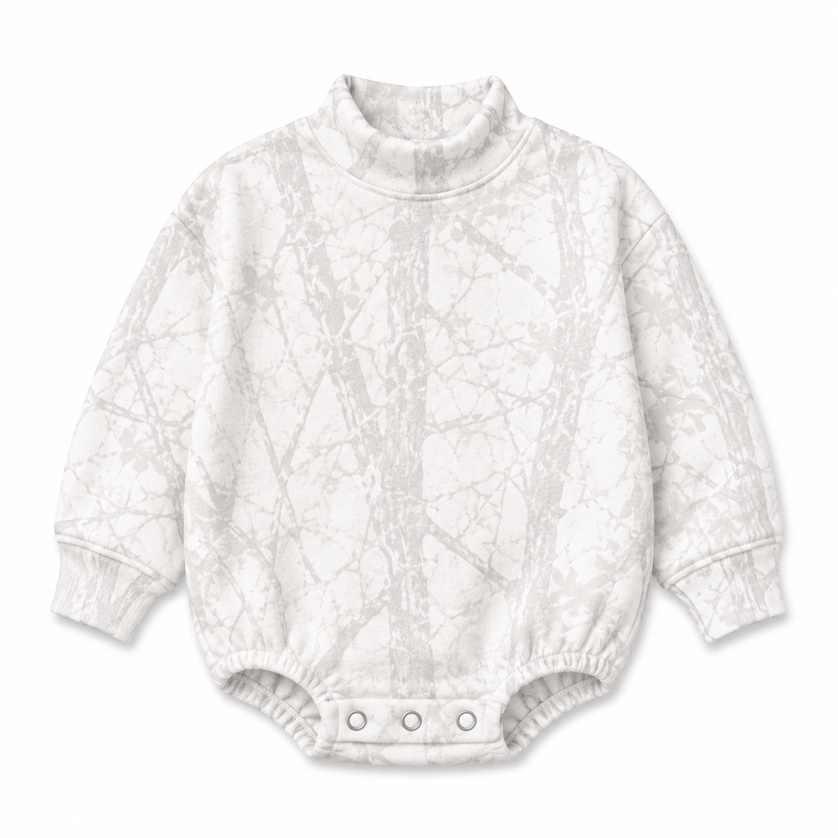 Woodland Camo / White Camo / Gray Leopard Baby Bubble Mock Neck | PREORDER 5