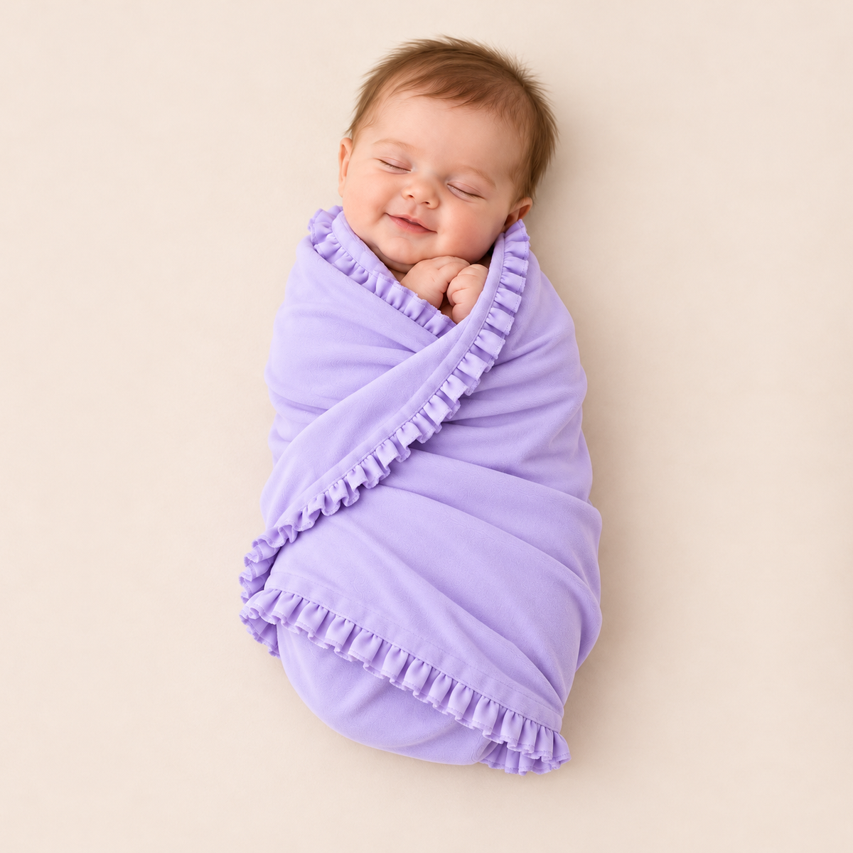 Ruffle Baby Blanket – Cotton Blank for Embroidery & Boutique │ 7 Colors │ 39” × 28”