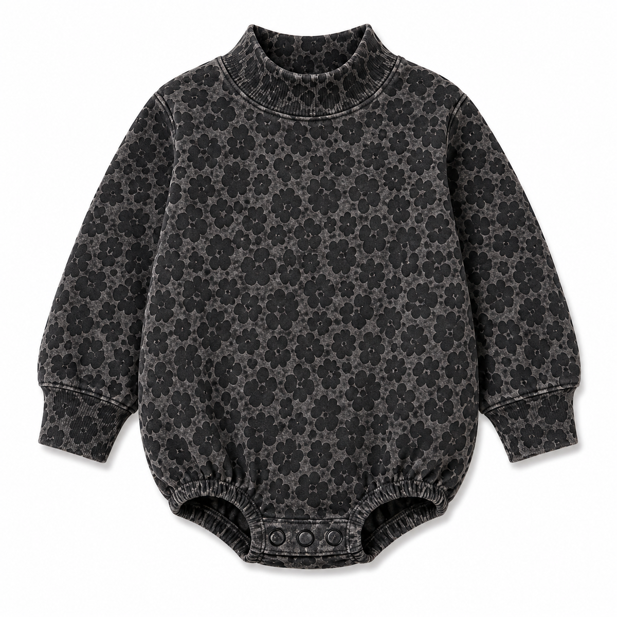 Woodland Camo / White Camo / Gray Leopard Baby Bubble Mock Neck | PREORDER 5